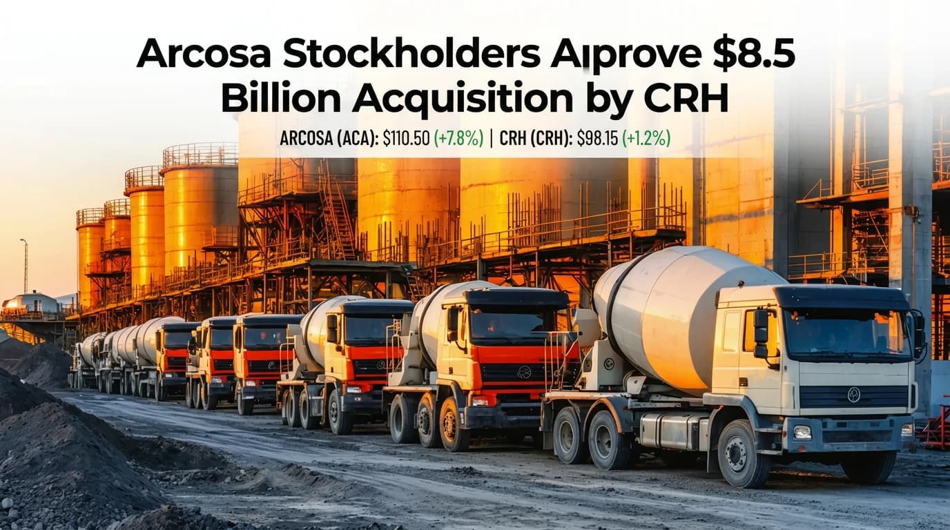 Arcosa Stockholders approve $8.5 billion acquisition by CRH