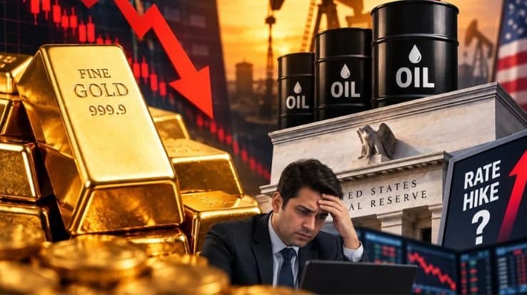 Gold prices ease as rising oil prices strengthen Fed rate hike expectations